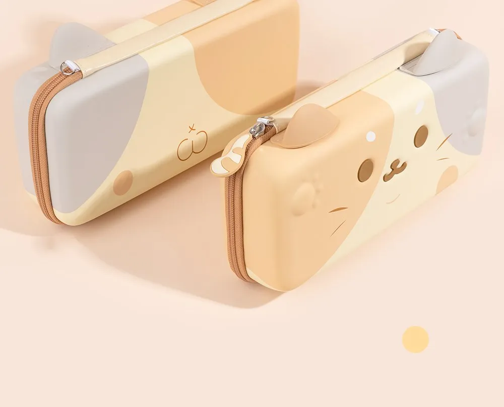 GeekShare Cat Ears Carry Case Compatible with Normal Switch and Switch OLED Portable Hardshell Carrying Case Game Accessories