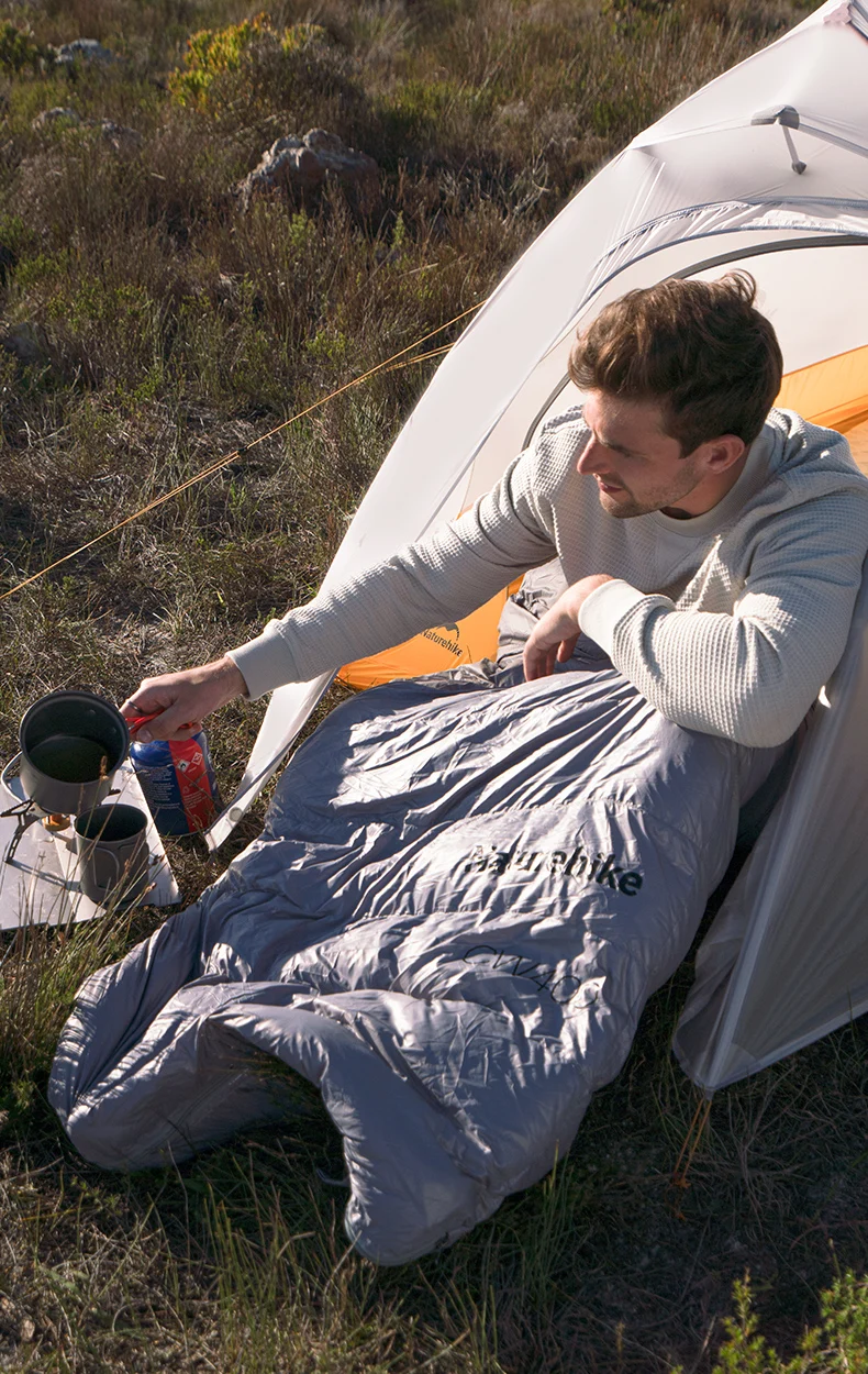 Naturehike CW400 CW700 Sleeping Bag Lightweight Duck Down Winter Thick Warm Ultralight Outdoor Hiking Camping Travel Equipment