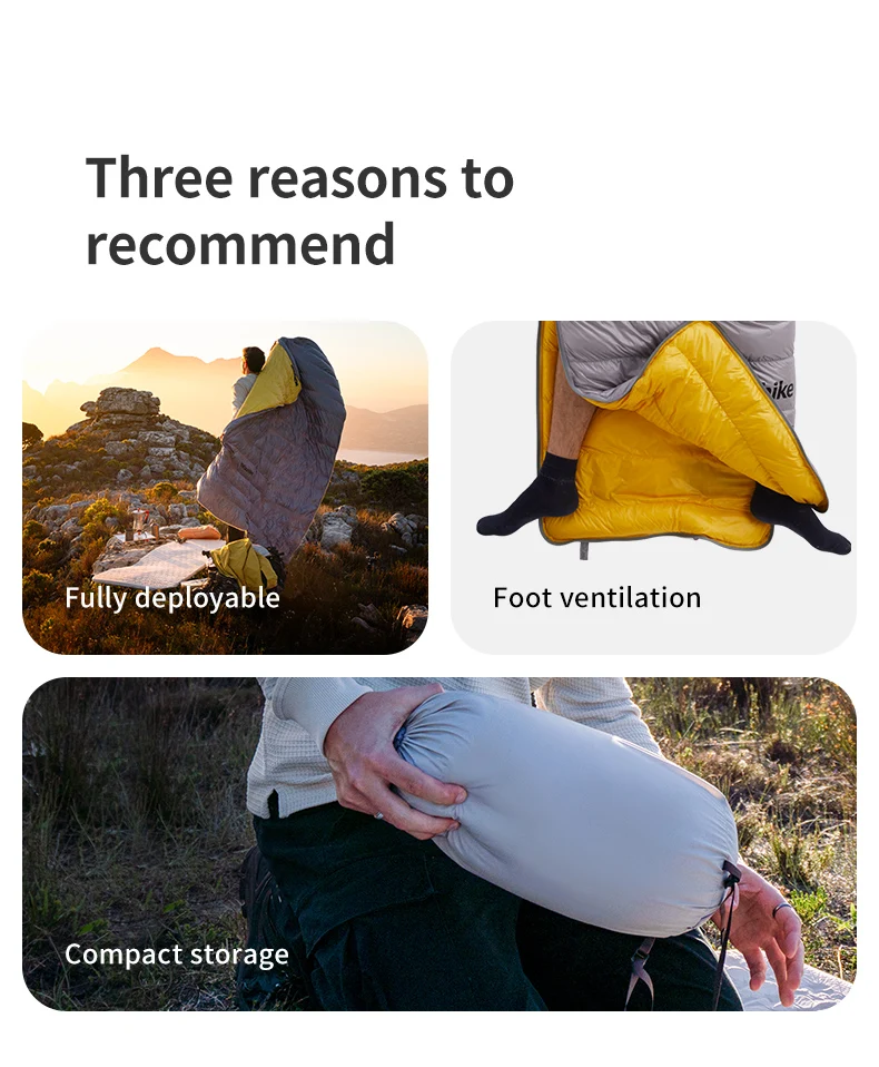 Naturehike CW400 CW700 Sleeping Bag Lightweight Duck Down Winter Thick Warm Ultralight Outdoor Hiking Camping Travel Equipment