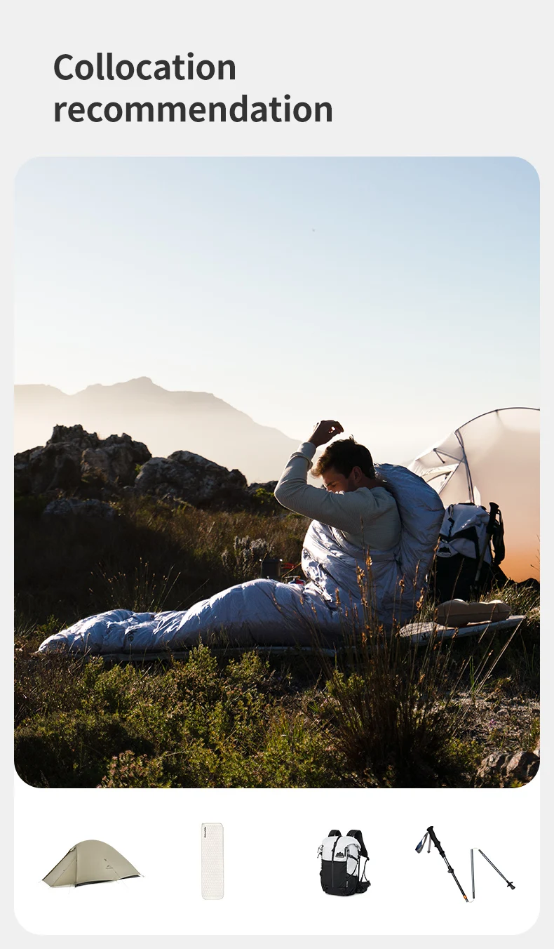 Naturehike CW400 CW700 Sleeping Bag Lightweight Duck Down Winter Thick Warm Ultralight Outdoor Hiking Camping Travel Equipment