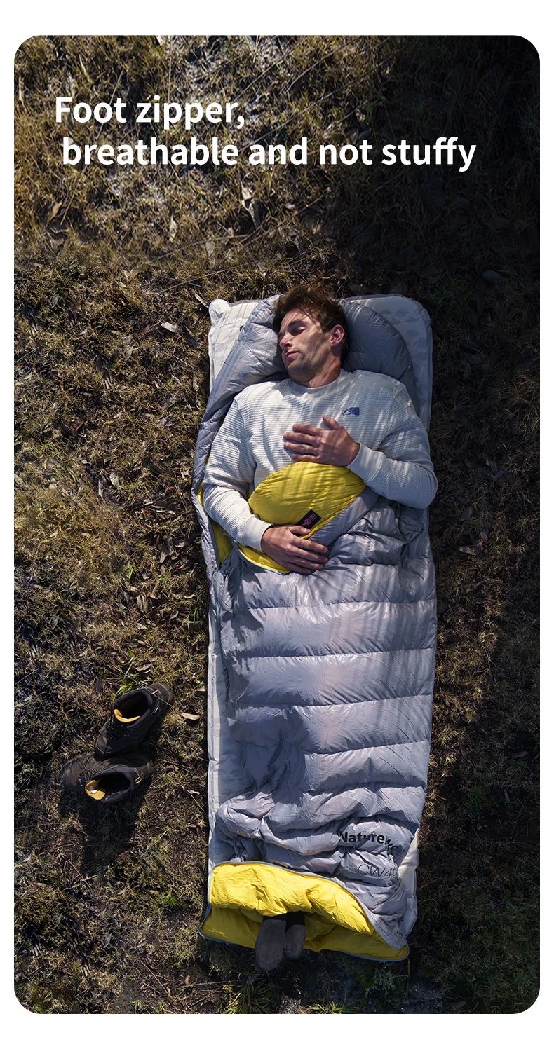Naturehike CW400 CW700 Sleeping Bag Lightweight Duck Down Winter Thick Warm Ultralight Outdoor Hiking Camping Travel Equipment