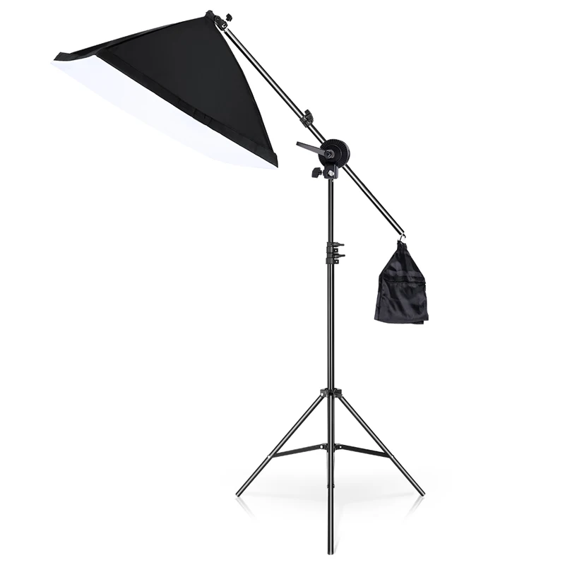 Tripod for Softbox Light Stand Photo Studio 2M with 1.4M Boom Arm Flexible Sandbag Supporting Lighting Photography Phone Flash