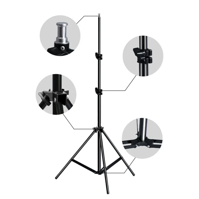 Tripod for Softbox Light Stand Photo Studio 2M with 1.4M Boom Arm Flexible Sandbag Supporting Lighting Photography Phone Flash