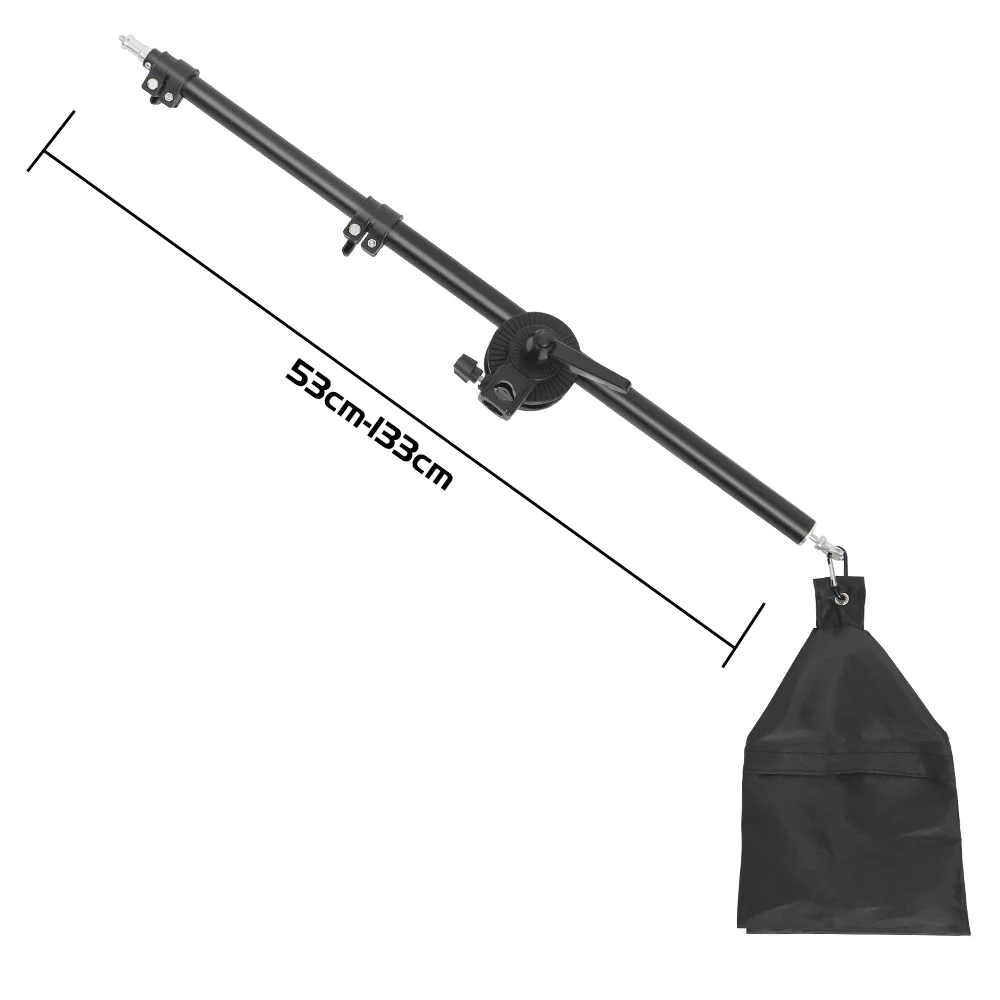 Tripod for Softbox Light Stand Photo Studio 2M with 1.4M Boom Arm Flexible Sandbag Supporting Lighting Photography Phone Flash