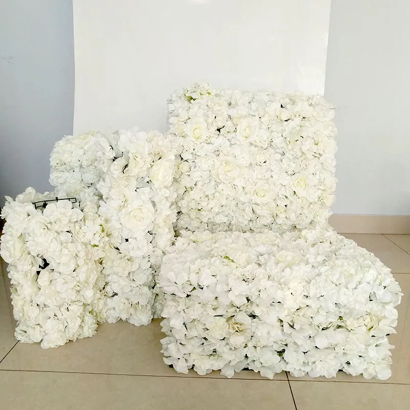 Wedding Backdrop Wall Panel Arch Decoration Artificial Flower Silk Rose Flower Wall for Mariage Baby Show Party Home Decor