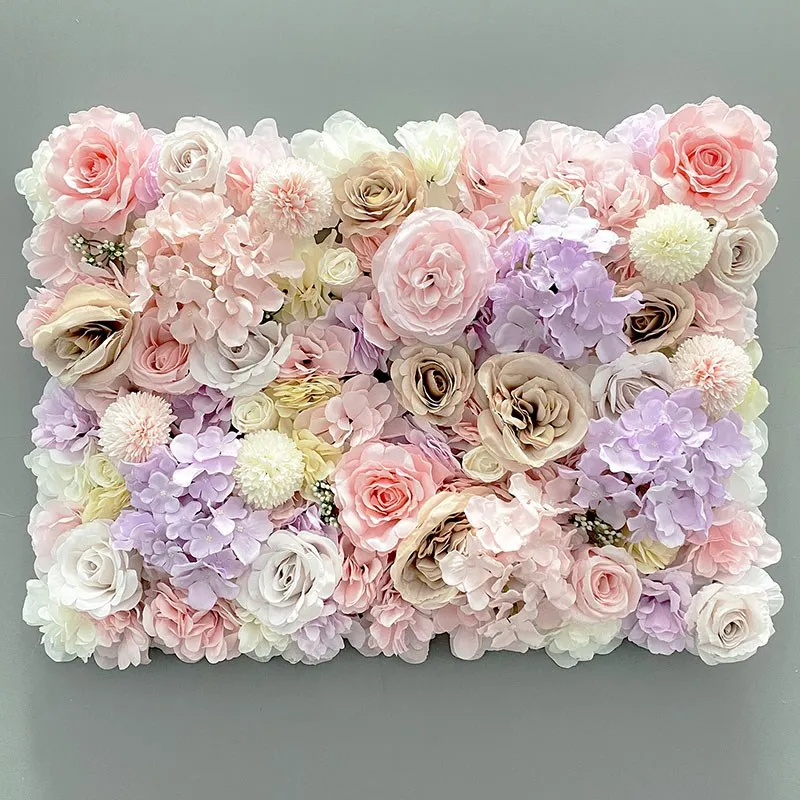 Wedding Backdrop Wall Panel Arch Decoration Artificial Flower Silk Rose Flower Wall for Mariage Baby Show Party Home Decor