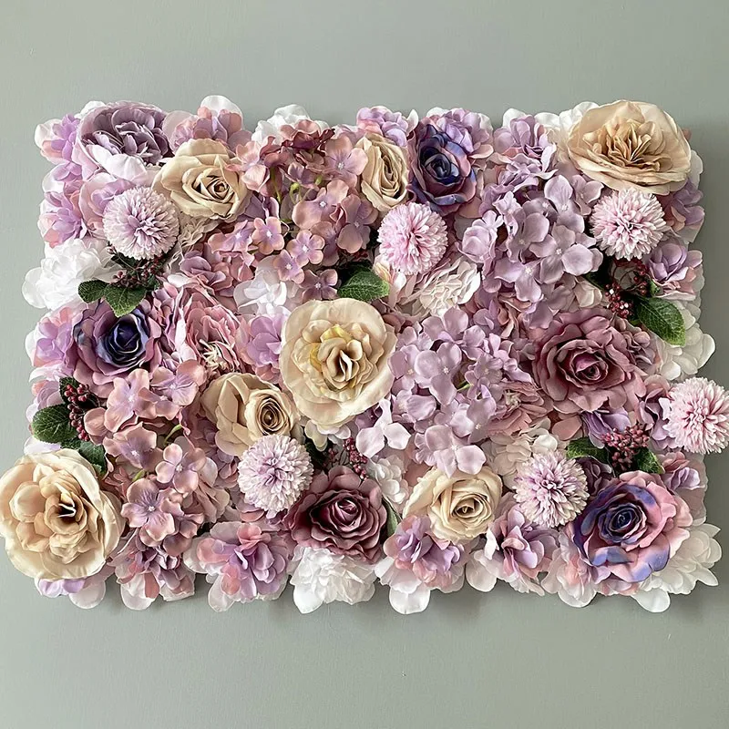 Wedding Backdrop Wall Panel Arch Decoration Artificial Flower Silk Rose Flower Wall for Mariage Baby Show Party Home Decor