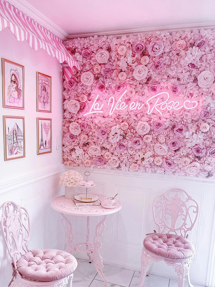 Wedding Backdrop Wall Panel Arch Decoration Artificial Flower Silk Rose Flower Wall for Mariage Baby Show Party Home Decor