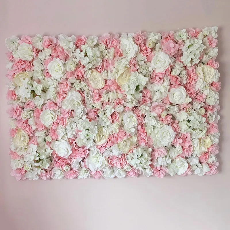 Wedding Backdrop Wall Panel Arch Decoration Artificial Flower Silk Rose Flower Wall for Mariage Baby Show Party Home Decor