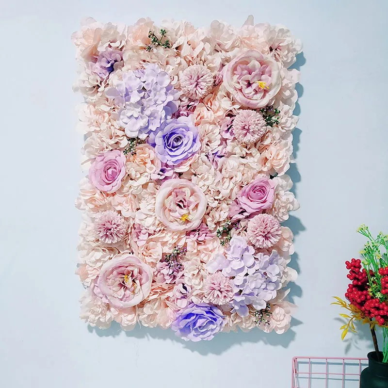 Wedding Backdrop Wall Panel Arch Decoration Artificial Flower Silk Rose Flower Wall for Mariage Baby Show Party Home Decor