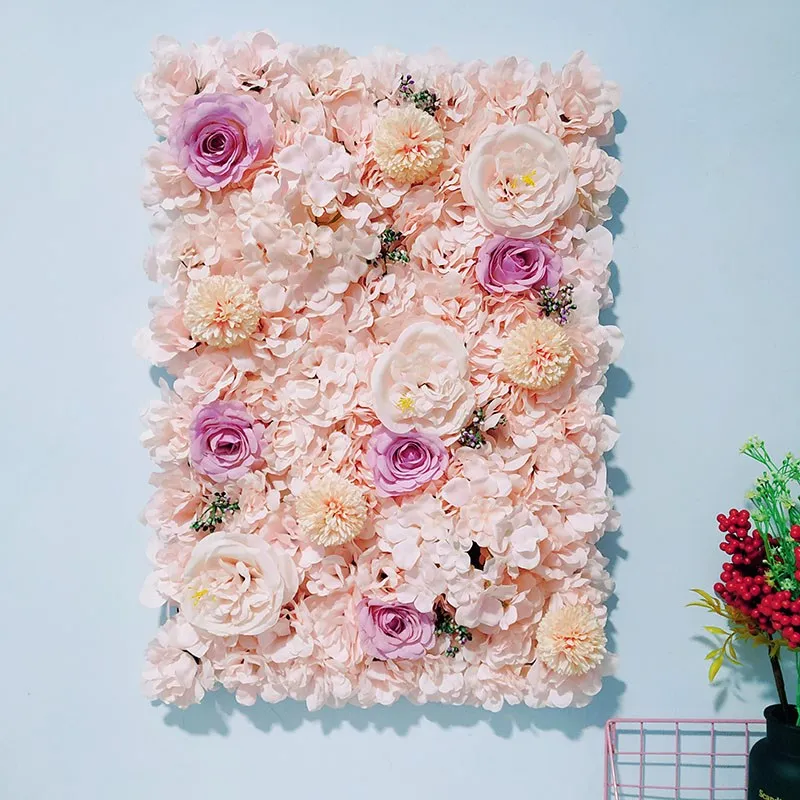Wedding Backdrop Wall Panel Arch Decoration Artificial Flower Silk Rose Flower Wall for Mariage Baby Show Party Home Decor