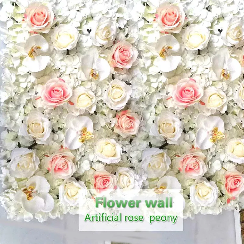 Wedding Backdrop Wall Panel Arch Decoration Artificial Flower Silk Rose Flower Wall for Mariage Baby Show Party Home Decor