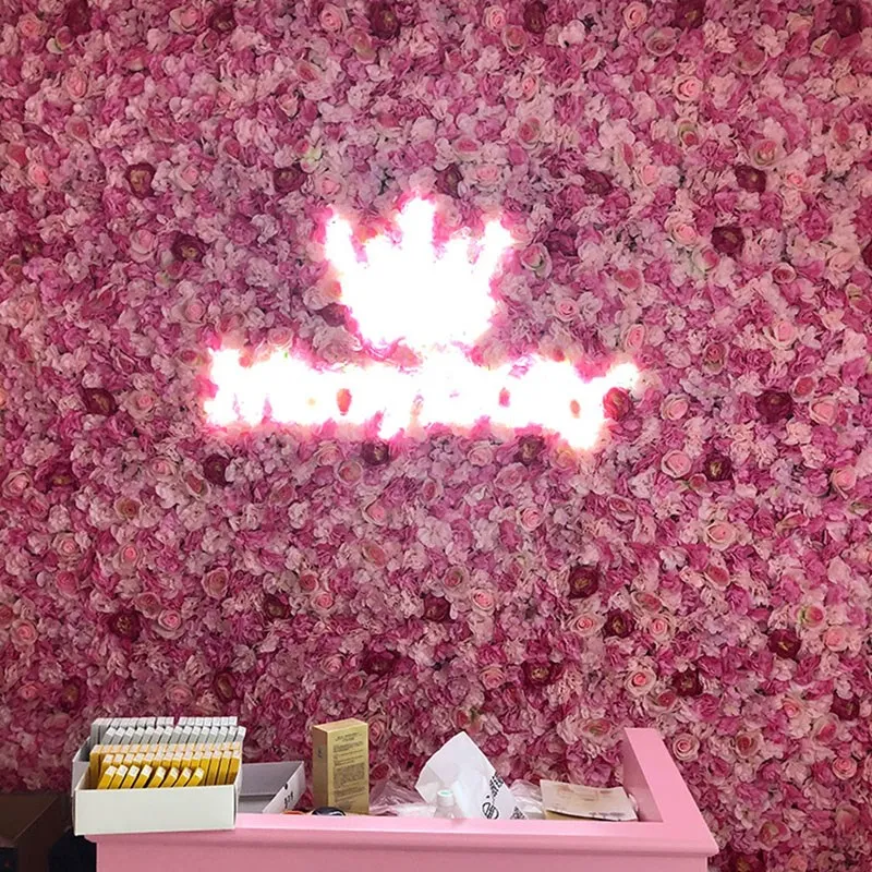 Wedding Backdrop Wall Panel Arch Decoration Artificial Flower Silk Rose Flower Wall for Mariage Baby Show Party Home Decor