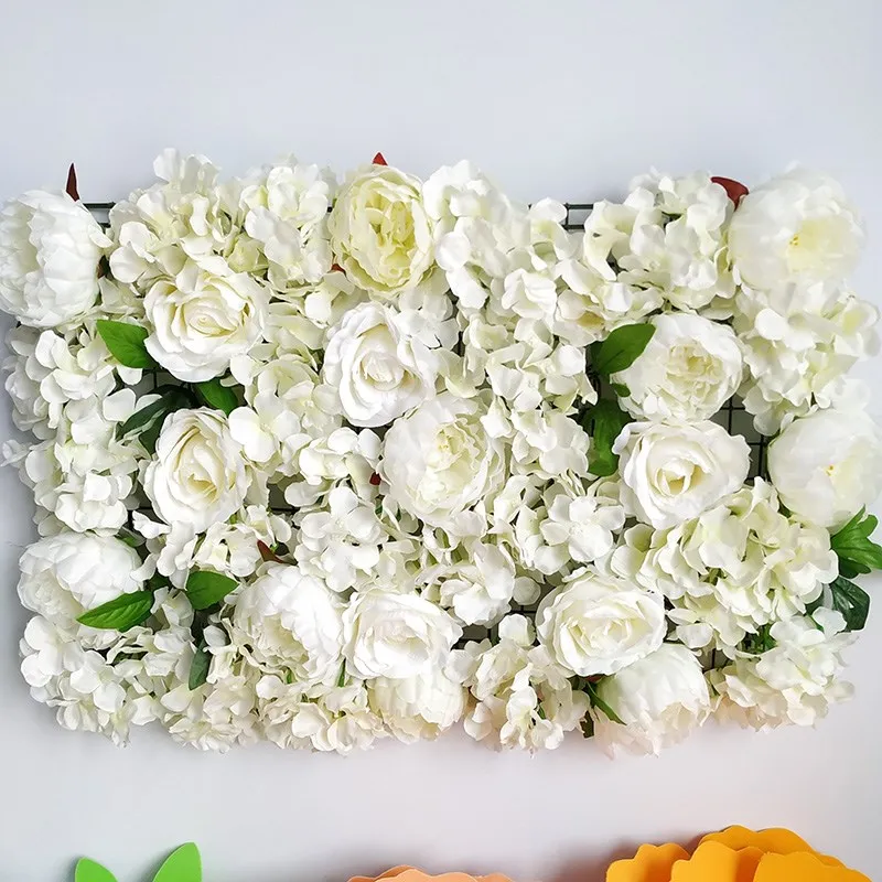 Wedding Backdrop Wall Panel Arch Decoration Artificial Flower Silk Rose Flower Wall for Mariage Baby Show Party Home Decor