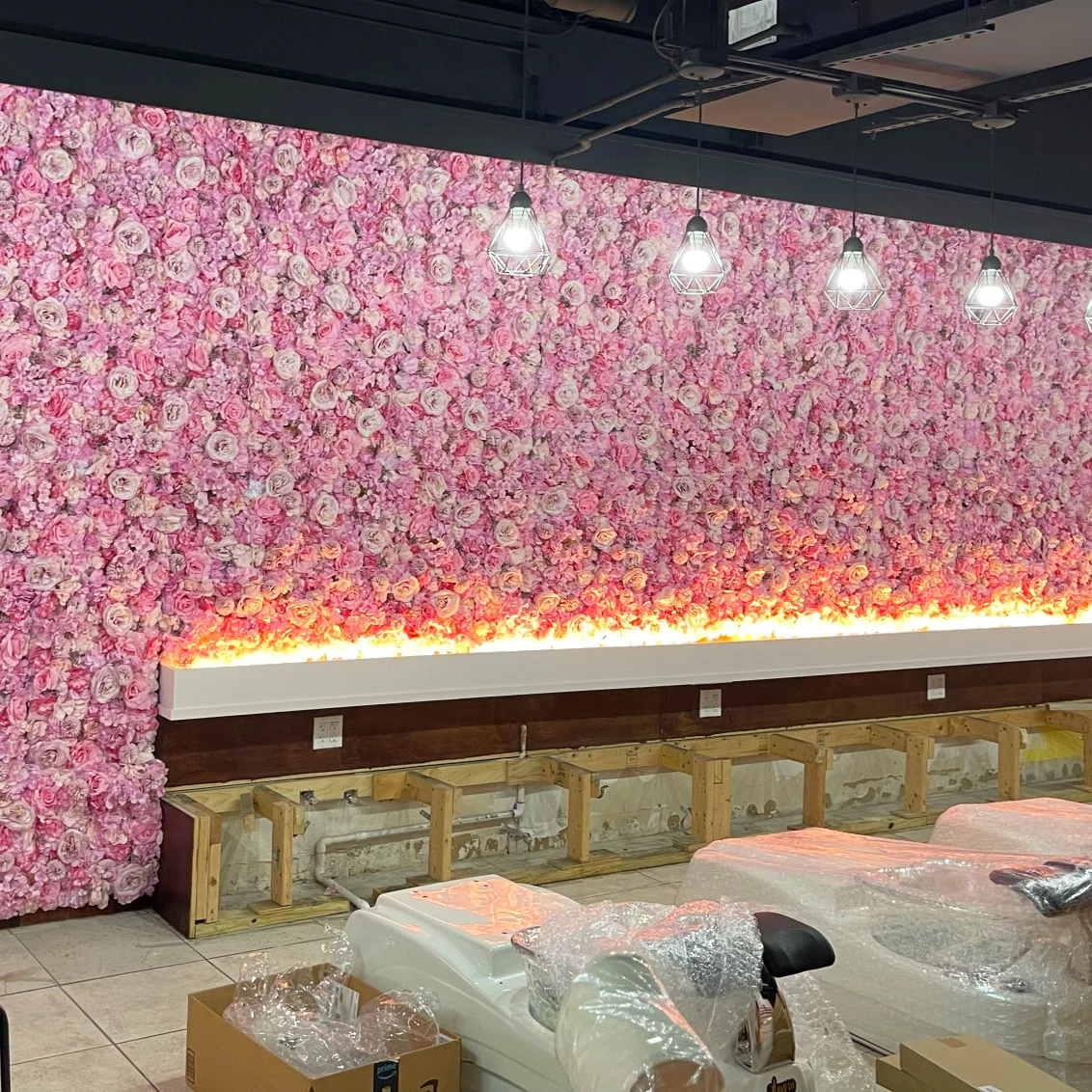 Wedding Backdrop Wall Panel Arch Decoration Artificial Flower Silk Rose Flower Wall for Mariage Baby Show Party Home Decor