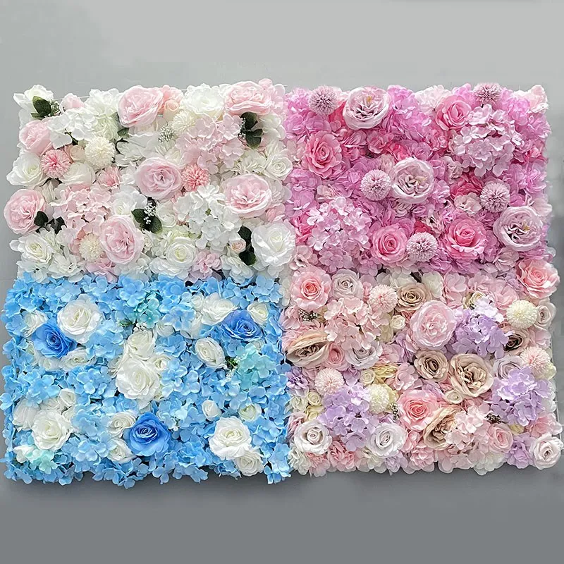 Wedding Backdrop Wall Panel Arch Decoration Artificial Flower Silk Rose Flower Wall for Mariage Baby Show Party Home Decor
