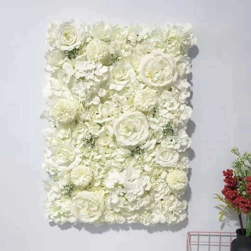 Wedding Backdrop Wall Panel Arch Decoration Artificial Flower Silk Rose Flower Wall for Mariage Baby Show Party Home Decor