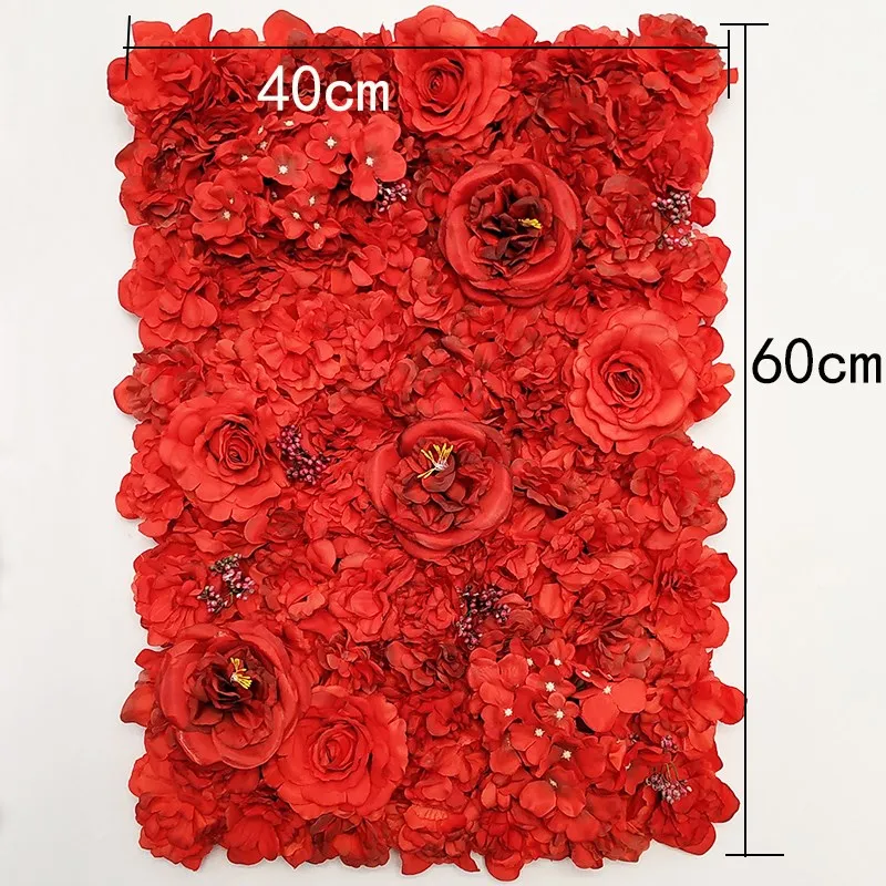 Wedding Backdrop Wall Panel Arch Decoration Artificial Flower Silk Rose Flower Wall for Mariage Baby Show Party Home Decor