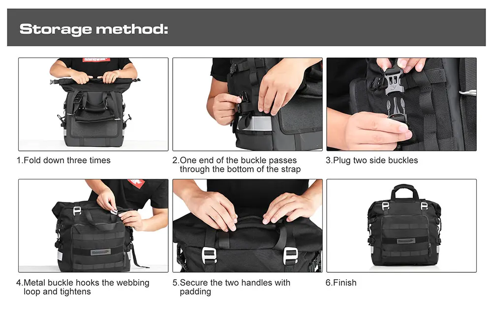 Rhinowalk Motorcycle Side Bag Waterproof Inner Bag 1 Piece 20L Motor Back Seat Saddle Bag Motorbike Travel Pannier Luggage 2023
