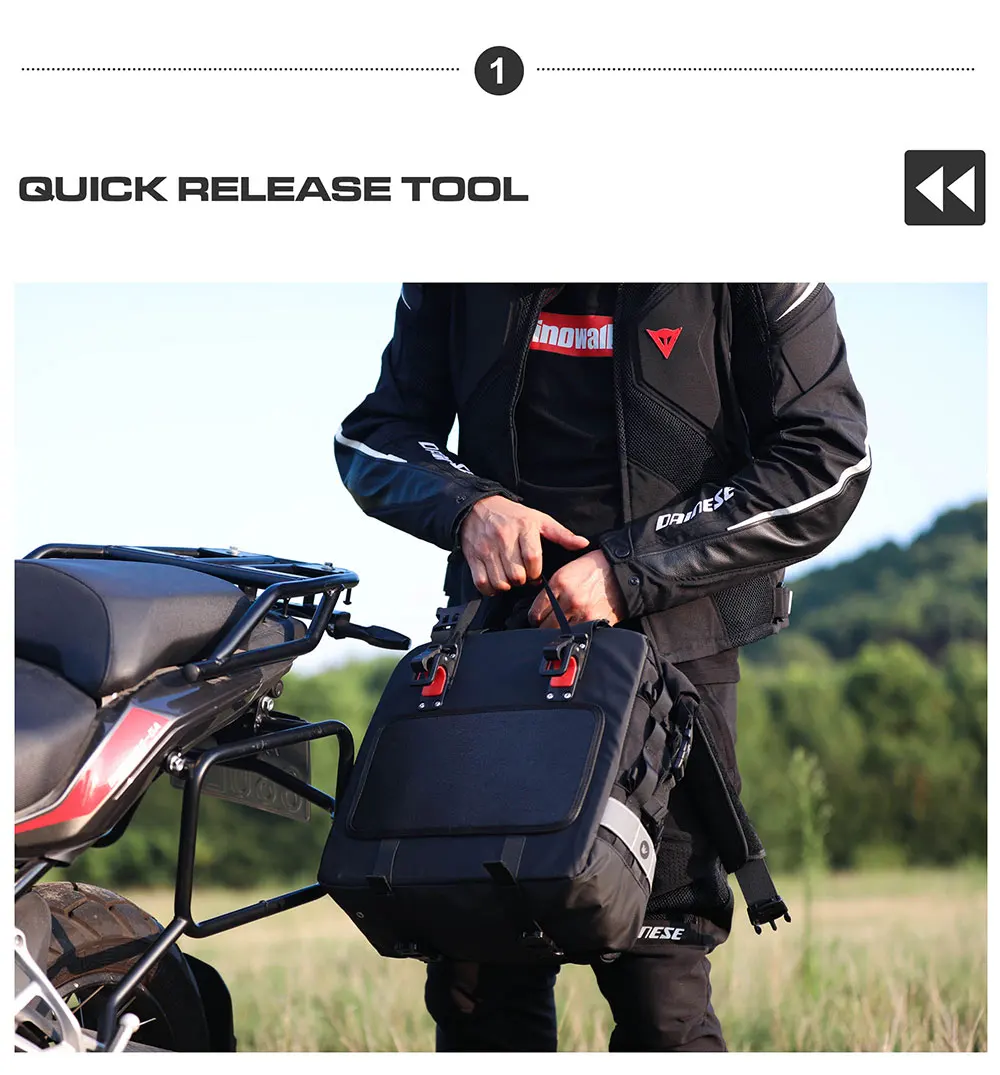 Rhinowalk Motorcycle Side Bag Waterproof Inner Bag 1 Piece 20L Motor Back Seat Saddle Bag Motorbike Travel Pannier Luggage 2023