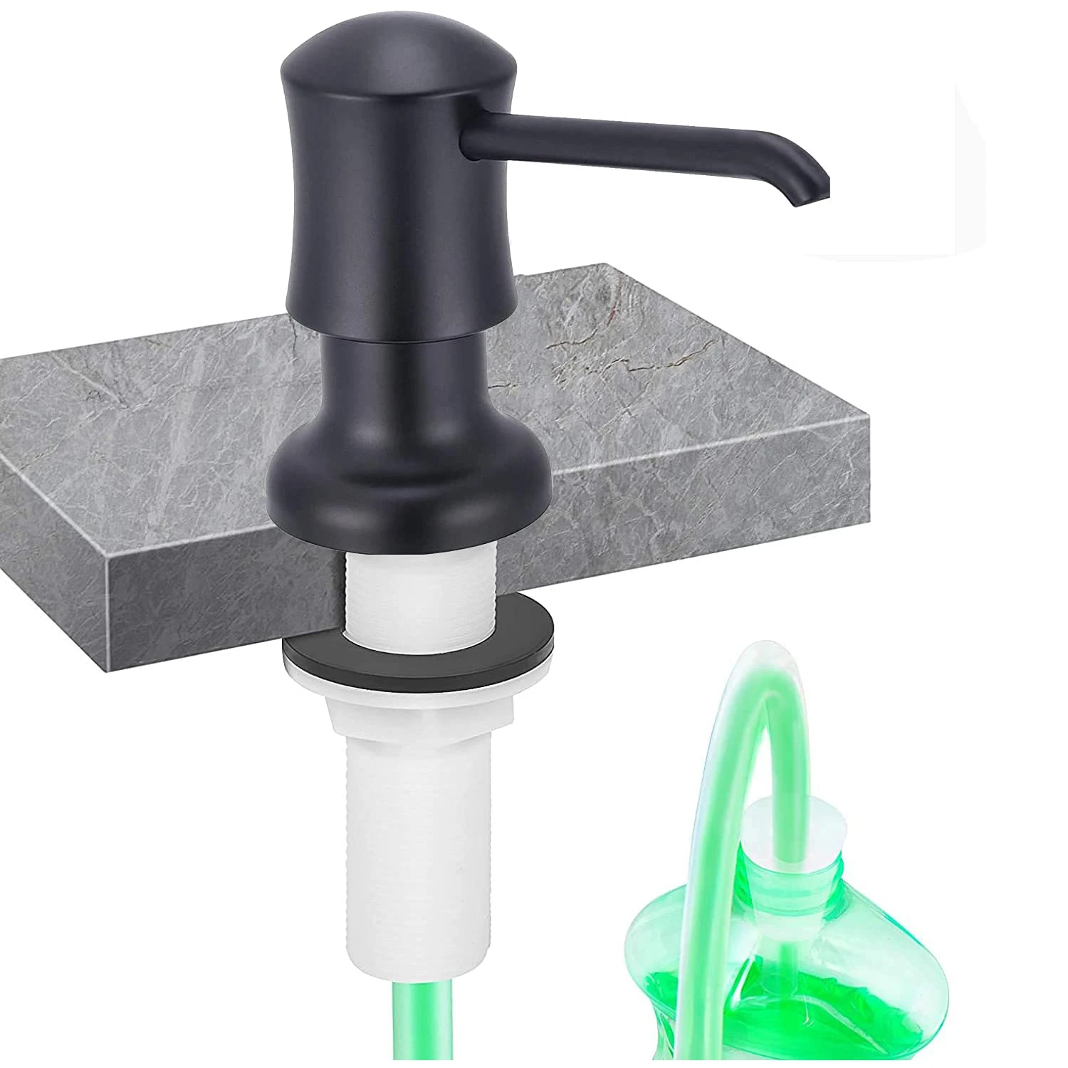 Samodra Liquid Soap Dispenser with Extension Tube Build In kitchen Accessories Chrome detergent dispenser Hand Soap for Kitchen