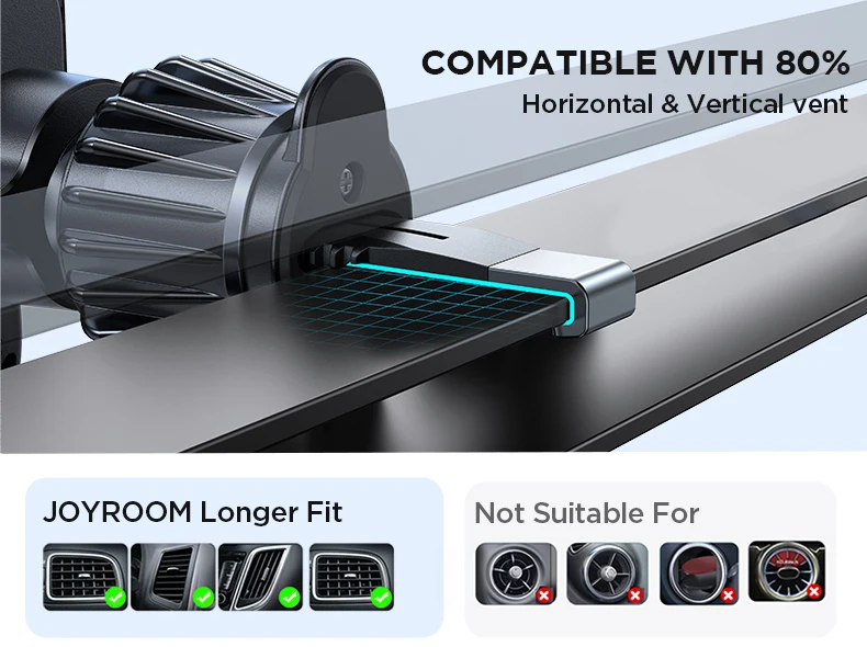 Joyroom Magnetic Car Phone Holder Universal Strong Car Air Vent Phone Mount Compatible with iPhone Samsung LG Google Pixel, etc
