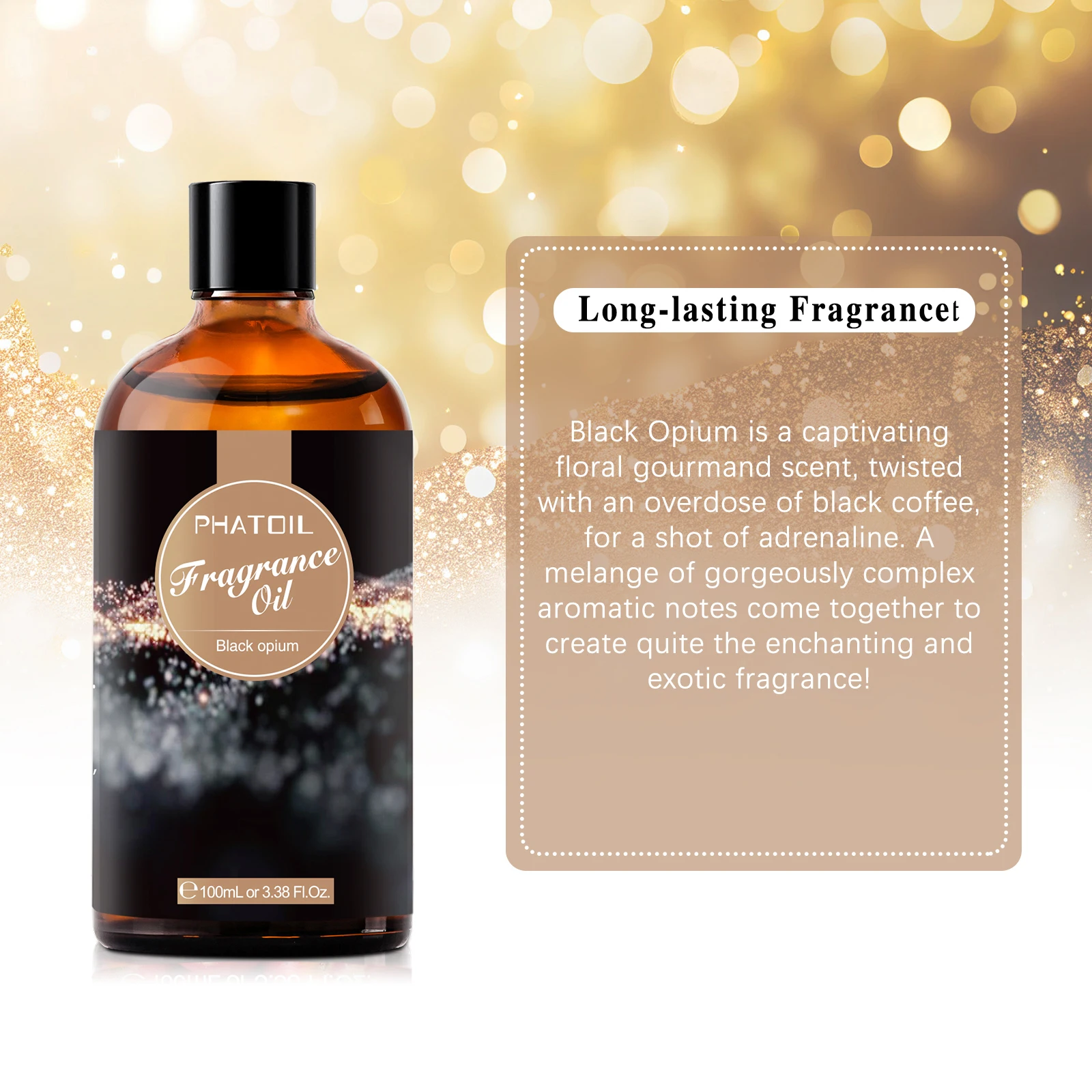 PHATOIL 100ml Fragrance Oil for Candle & Soap Making Aromatherapy Making Baby Powder Coffee White Musk Palmarosa Bubble Gum