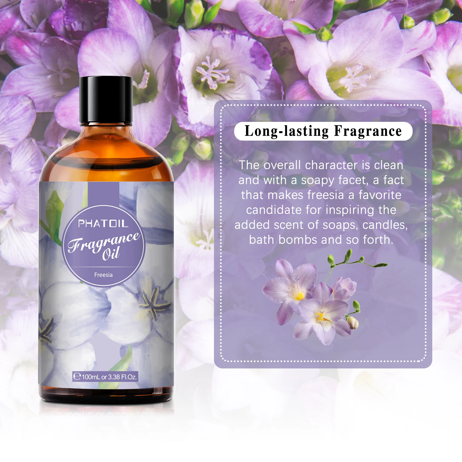 PHATOIL 100ml Fragrance Oil for Candle & Soap Making Aromatherapy Making Baby Powder Coffee White Musk Palmarosa Bubble Gum