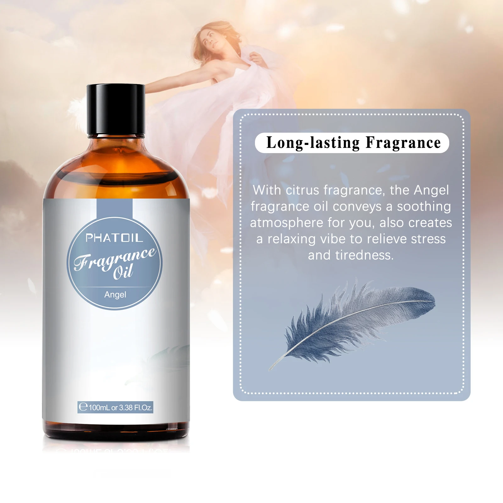 PHATOIL 100ml Fragrance Oil for Candle & Soap Making Aromatherapy Making Baby Powder Coffee White Musk Palmarosa Bubble Gum
