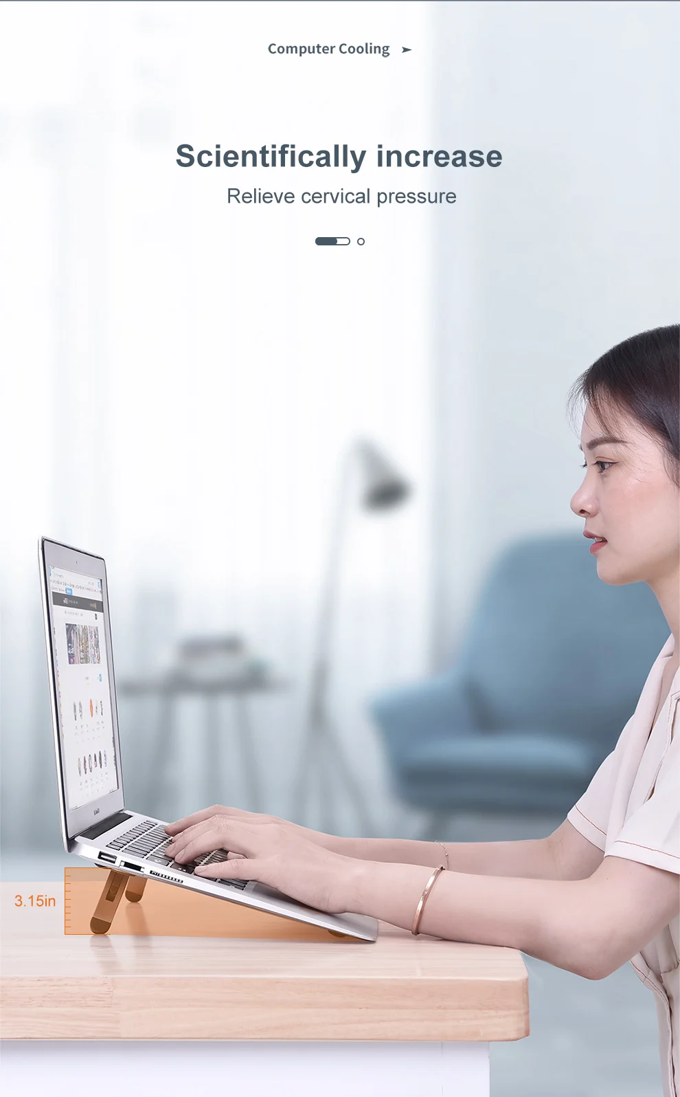 Oatsbasf Laptop Stand For MacBook Air Pro Support Tablet Portable Notebook Stand Mini Riser Foldable Tablet Holder Cooling Mount