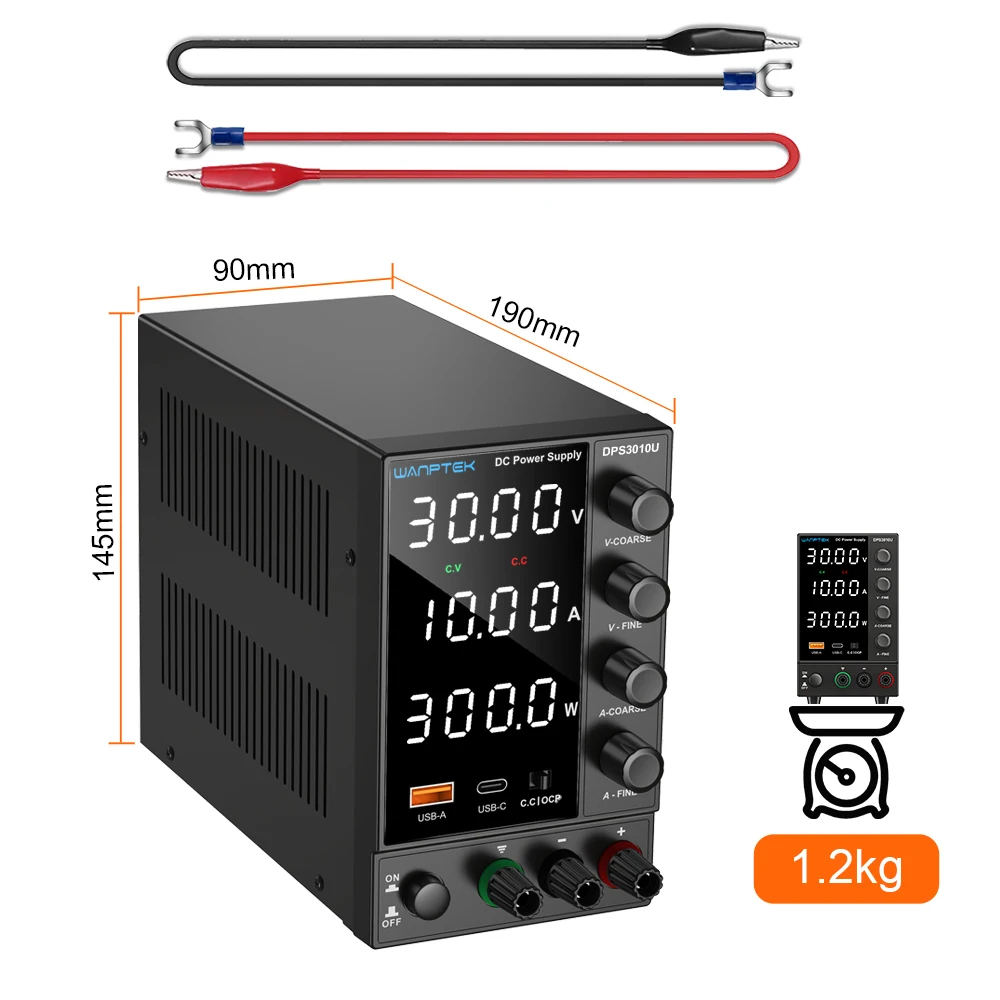 Wanptek 30V 5A 10A DC Power Supply Adjustable Digit Display Laboratory Power Supplies Voltage Regulator 60V 5A 120V 3A Repair