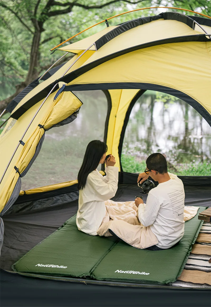 Naturehike Automatic Inflatable Cushion Outdoor Camping Mattress Travel Air Cushion Splicable Camping Mat Indoor Sleeping Pad