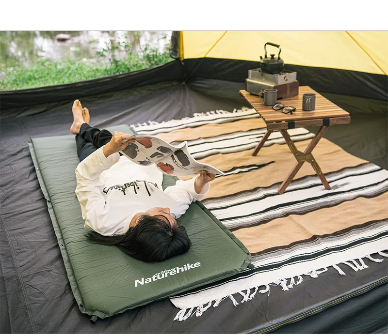 Naturehike Automatic Inflatable Cushion Outdoor Camping Mattress Travel Air Cushion Splicable Camping Mat Indoor Sleeping Pad