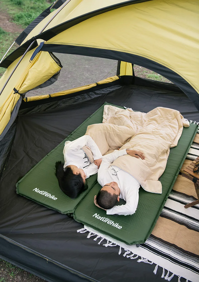 Naturehike Automatic Inflatable Cushion Outdoor Camping Mattress Travel Air Cushion Splicable Camping Mat Indoor Sleeping Pad