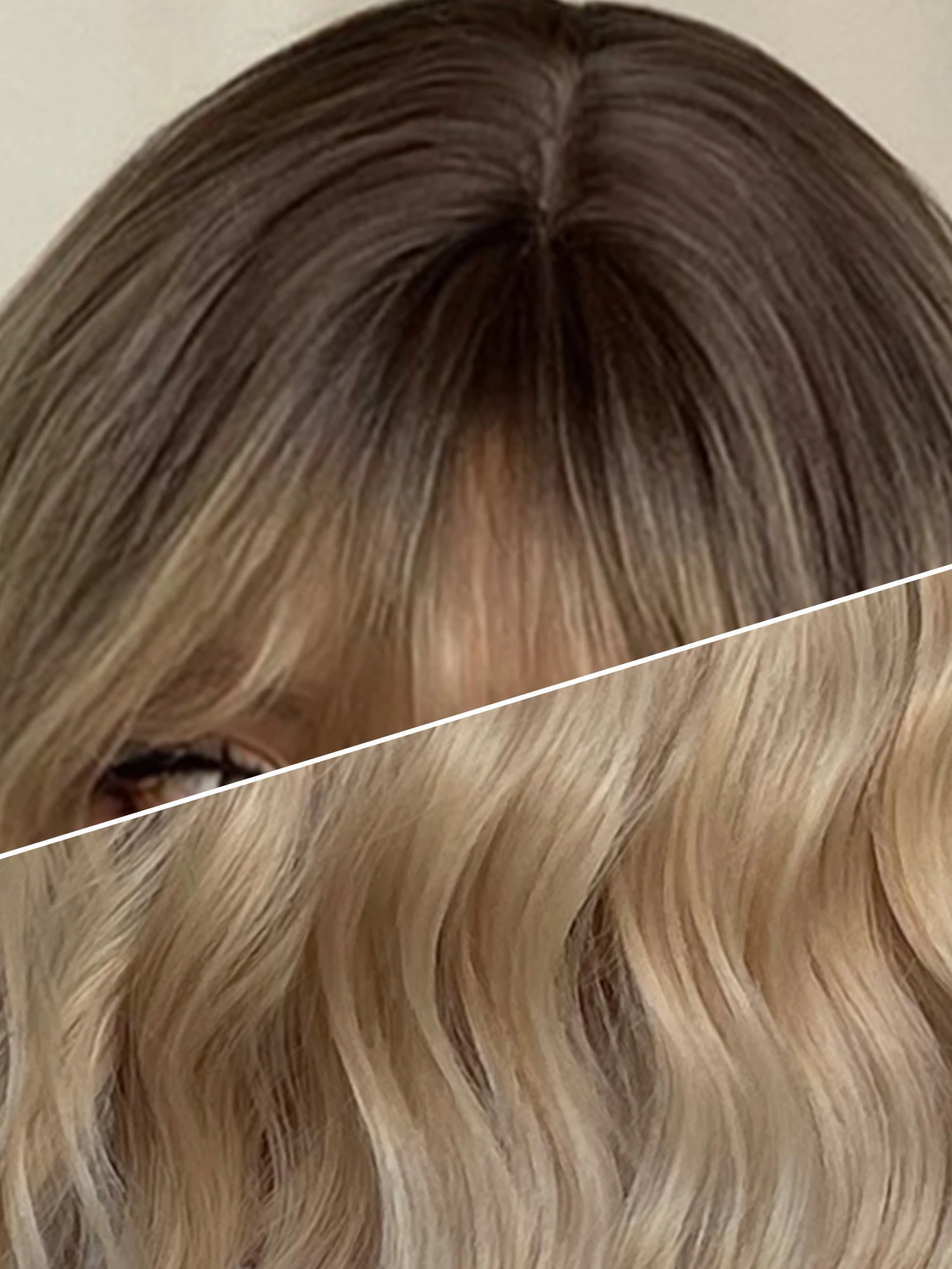 Short Wavy Bob Synthetic Wigs Brown to Blonde Ombre Hair Wigs for Women with Bangs Cosplay Lolita Natural Wig Heat Resistant