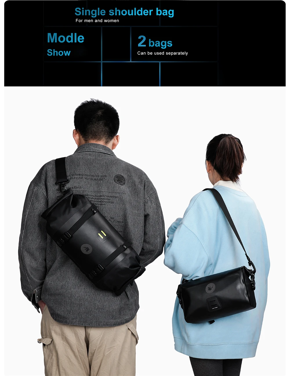 Rhinowalk Motorcycle Tail Bag 100% Waterproof 8L/12L/16L/24L Motor Side Pannier Bag Multifunctional Outdoor Luggage Trunk Saddle