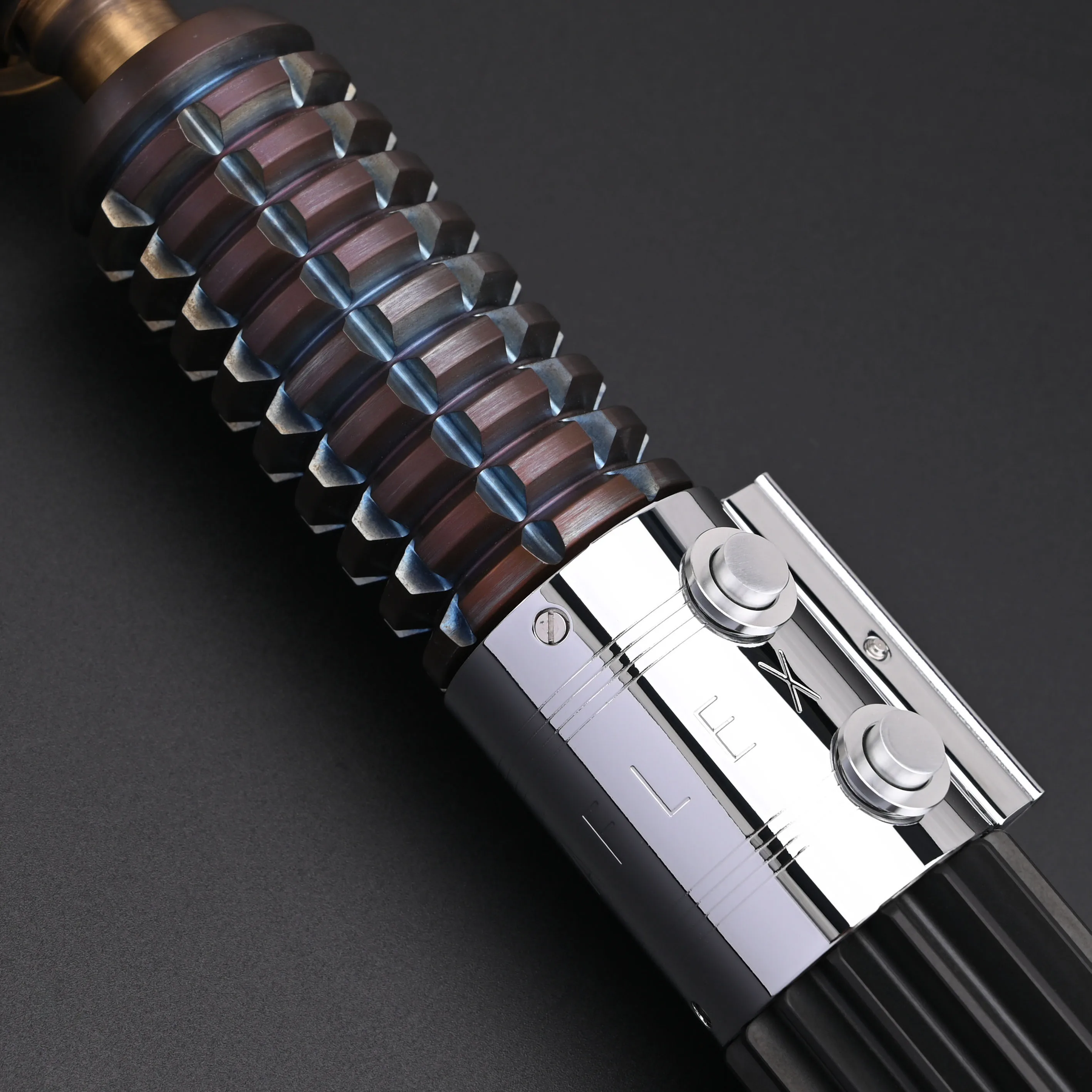TXQSABER Replica OBW EP4 Kenobi Skywalker Collection Saber Bluetooth Metal Brass Hilt Jedi Master Cosplay Toys-No Blade