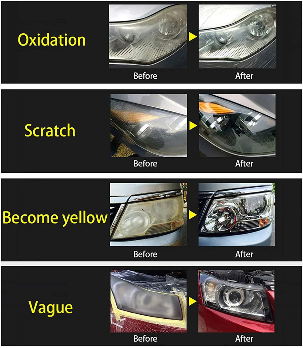 Car Headlight Chemical Polishing Kit Auto Headlight Restoration Kit Garage Workshop Tool Light Liquid Polymer Varnish Evaporator
