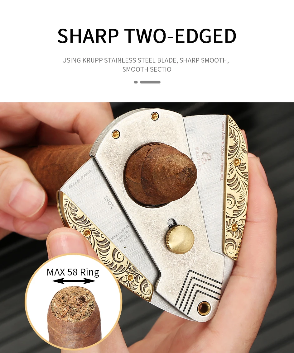 GALINER Cigar Cutter Stainless Steel Metal Classic Guillotine Cigar Accessories Tobacco Scissors Puro Cutter Charuto