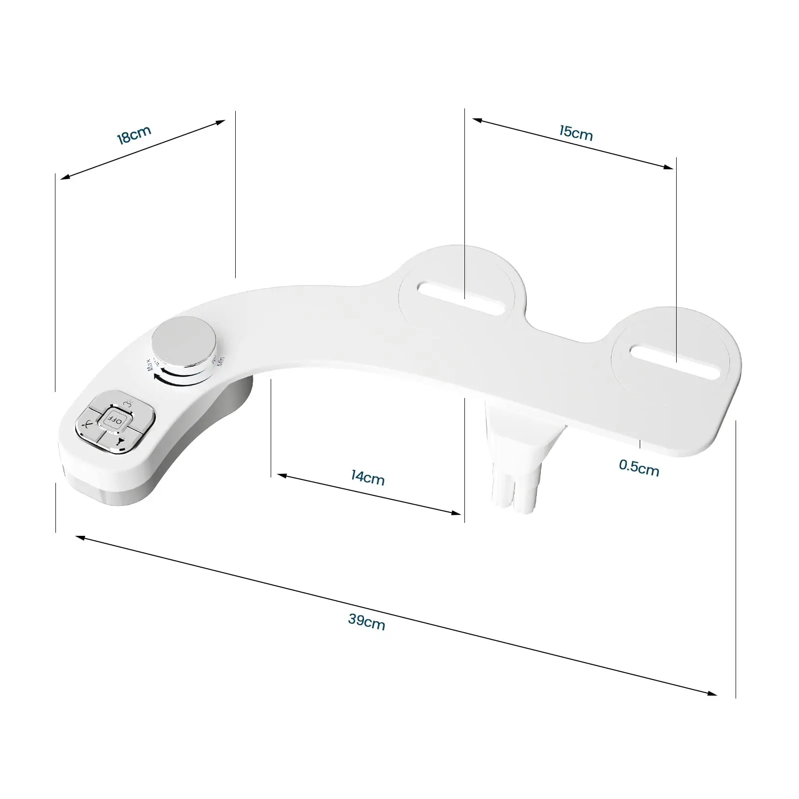 SAMODRA New Bidet Toilet Seat Attachment Toilet Bidet Sprayer Ultra-Thin 3 Funtions Ass Bidet Shower Hygienic Wash For Bathroom