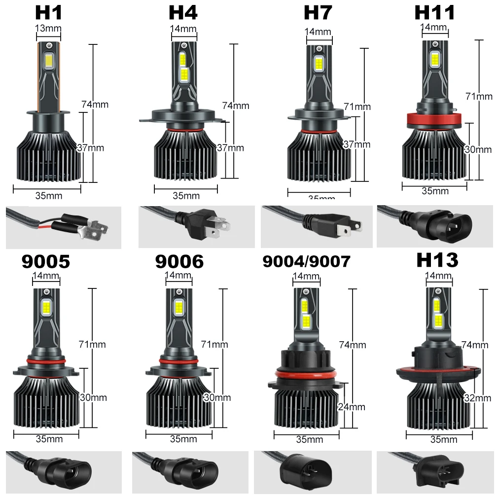 XSTORM 120W H7 Led Canbus 25000LM Headlight H1 H4 H8 H11 H16 9005 HB3 9006 HB4 LED Bulb 9004 9007 H13 Turbo Lamp for Car 6500K