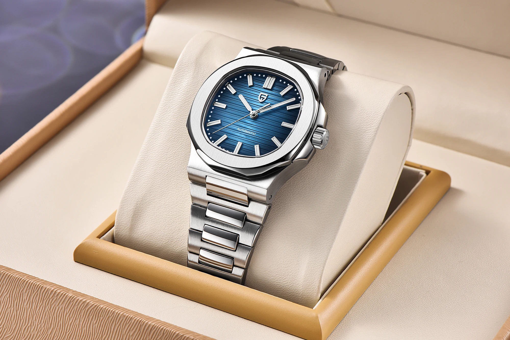 PAGANI DESIGN 40MM Sapphire Seagull ST6 Mechanical Stainless Steel Men's Watch Automatic Winding Waterproof Relogio Masculino