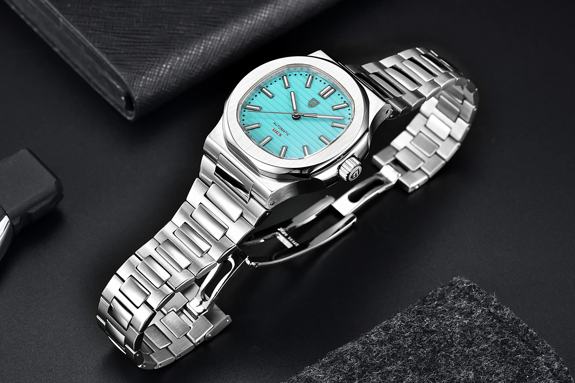 PAGANI DESIGN 40MM Sapphire Seagull ST6 Mechanical Stainless Steel Men's Watch Automatic Winding Waterproof Relogio Masculino