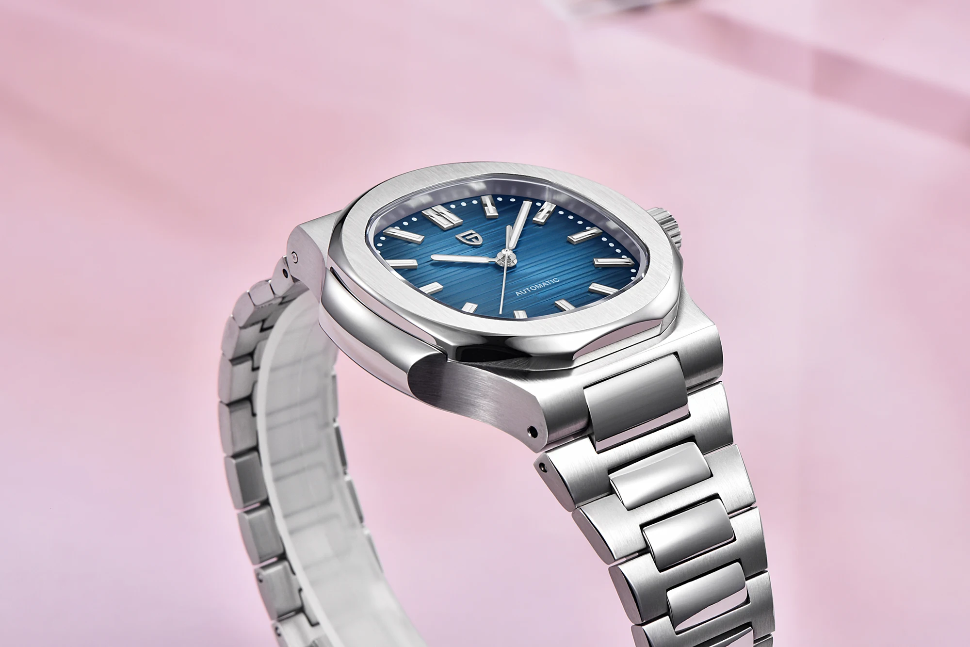 PAGANI DESIGN 40MM Sapphire Seagull ST6 Mechanical Stainless Steel Men's Watch Automatic Winding Waterproof Relogio Masculino