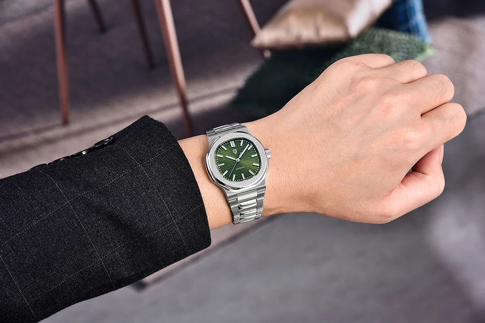 PAGANI DESIGN 40MM Sapphire Seagull ST6 Mechanical Stainless Steel Men's Watch Automatic Winding Waterproof Relogio Masculino