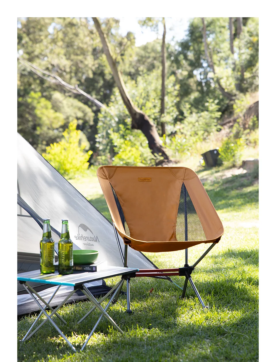 Naturehike Camping L01 L02 Moon Chair Portable Ultralight Outdoor Easy-Install Folding Fishing Picnic Beach Spherical Leg Chairs