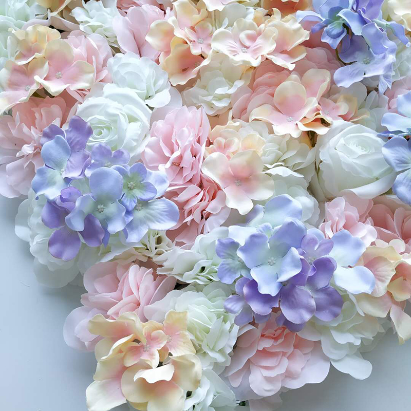40x60cm Silk Rose Flower Champagne Artificial Flower for Wedding Decoration Flower Wall Panels Romantic Wedding Backdrop Decor