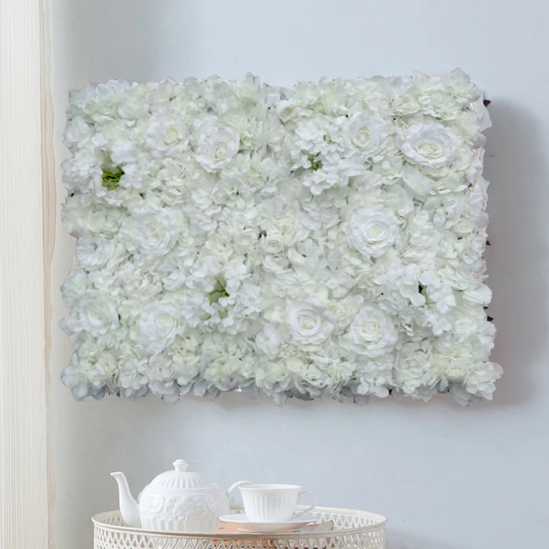 40x60cm Silk Rose Flower Champagne Artificial Flower for Wedding Decoration Flower Wall Panels Romantic Wedding Backdrop Decor