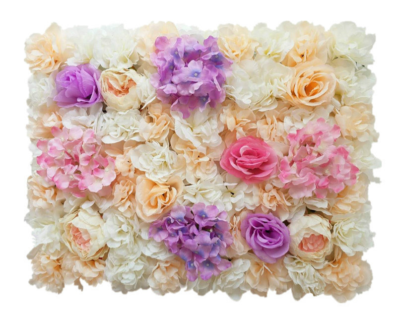 40x60cm Silk Rose Flower Champagne Artificial Flower for Wedding Decoration Flower Wall Panels Romantic Wedding Backdrop Decor