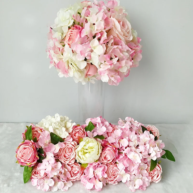 40x60cm Silk Rose Flower Champagne Artificial Flower for Wedding Decoration Flower Wall Panels Romantic Wedding Backdrop Decor